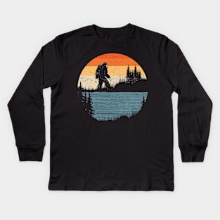 Bigfoot Lake Sunset Kids Long Sleeve T-Shirt